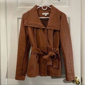 Faux Leather Camel Jacket